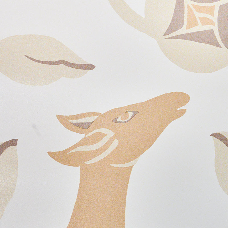 Schumacher Les Gazelles Au Bois Vinyl Natural Wallpaper 5010141