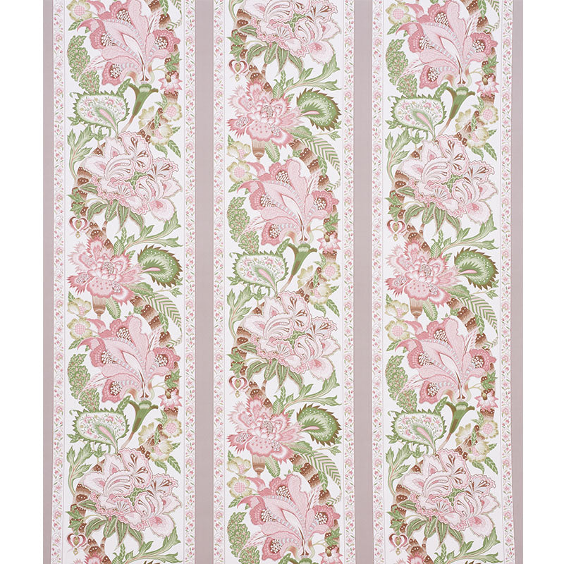 Schumacher Anjou Stripe Blush Wallpaper 5010171