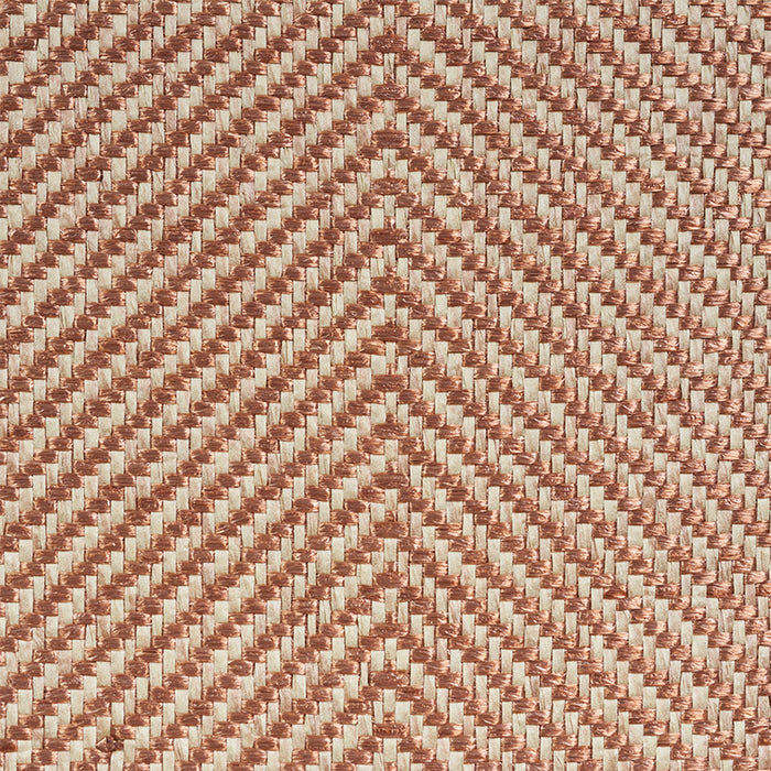 Schumacher Herringbone Paperweave Brown Wallpaper 5010231