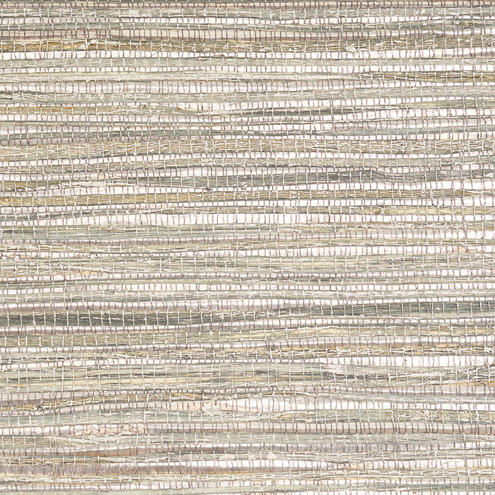 Schumacher Metallized Flax Sage Wallpaper 5010281