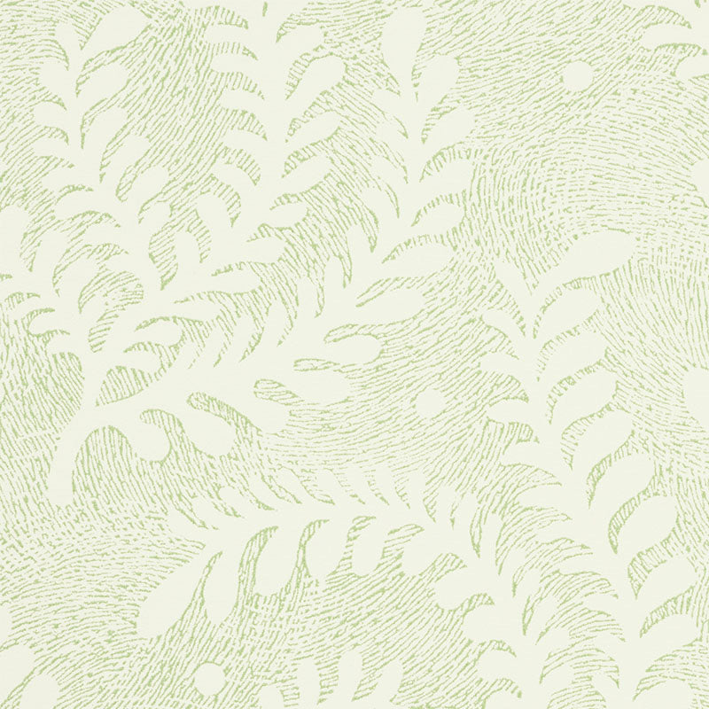 Schumacher Etched Fern Leaf Wallpaper 5010381