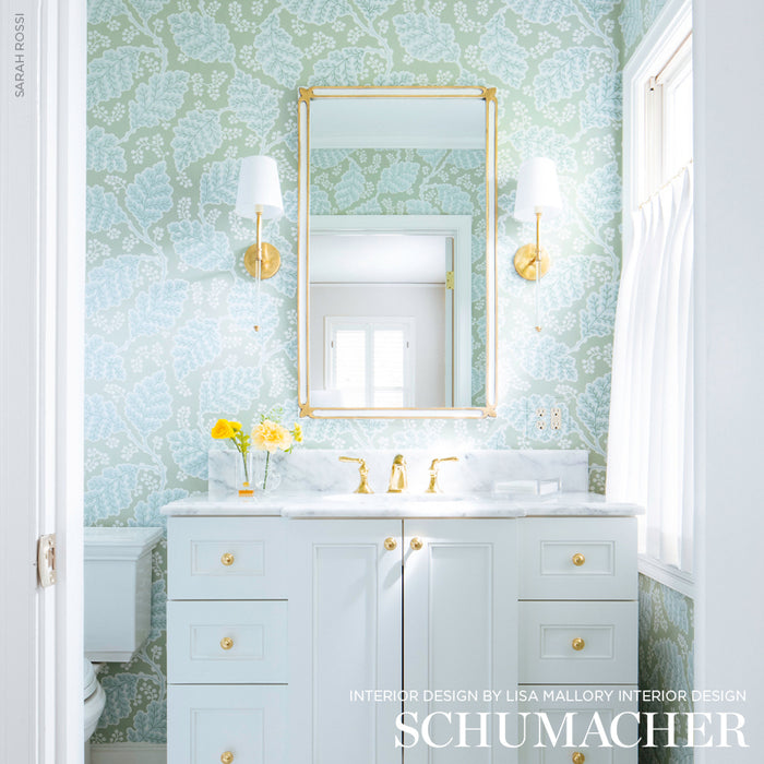 Schumacher Estelle Green Wallpaper 5010392