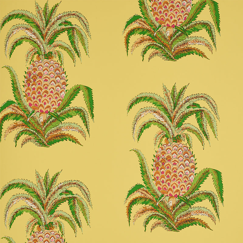 Schumacher Pineapples Yellow Wallpaper 5010452