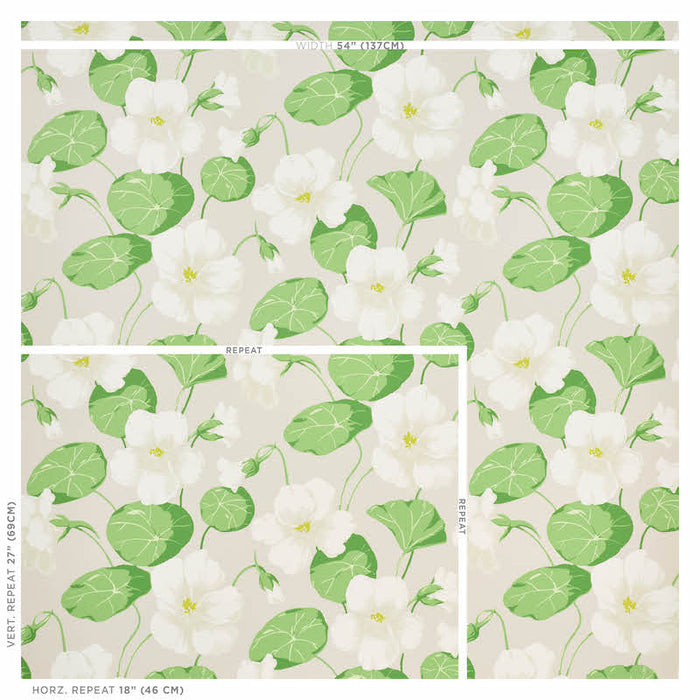 Schumacher Nasturtium Stone Wallpaper 5010472