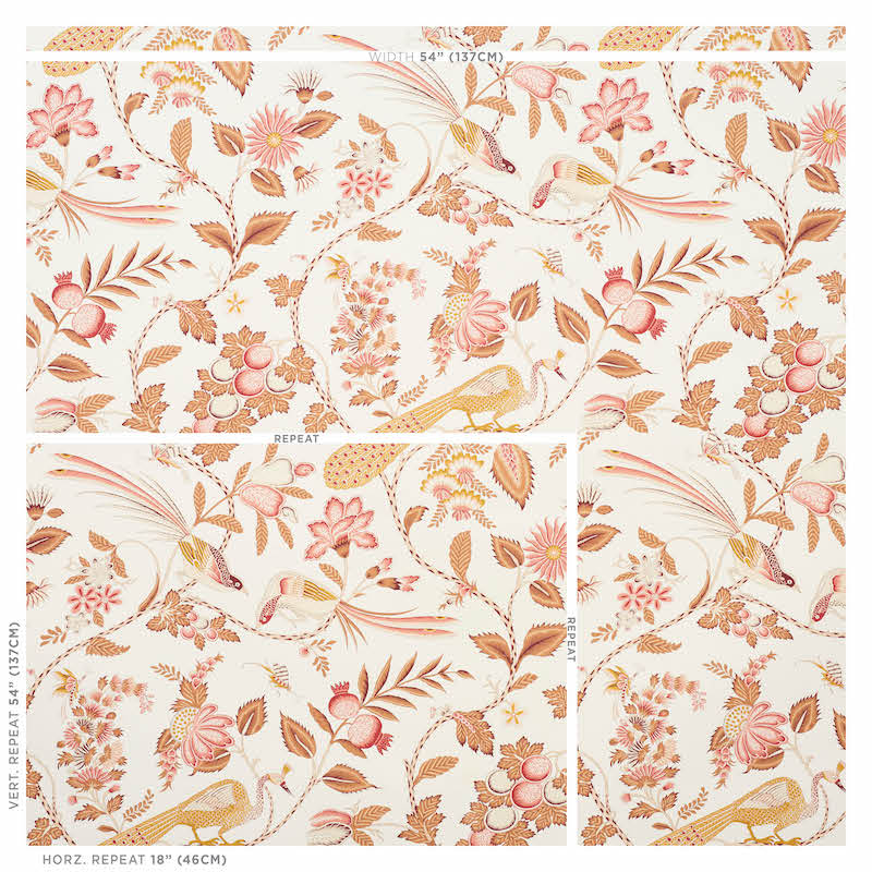 Schumacher Campagne Rose & Ochre Wallpaper 5010513