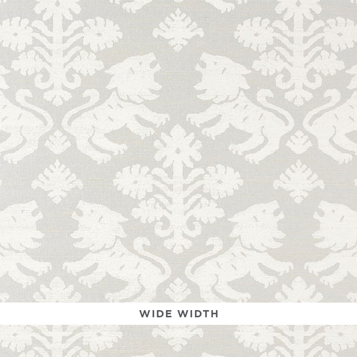 Schumacher Regalia Sisal Ivory On Silver Wallpaper 5010532