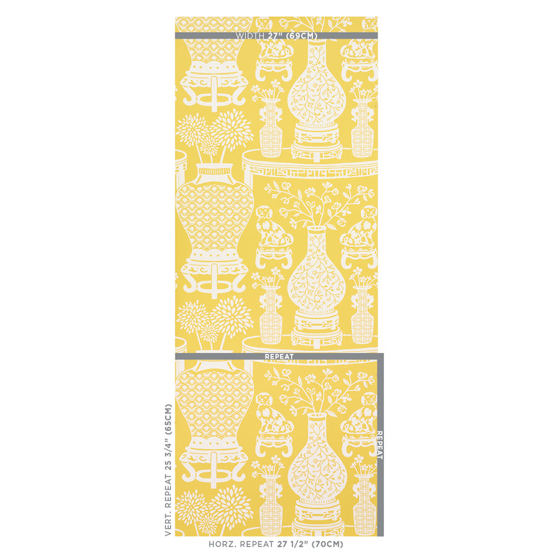 Schumacher Hellene Yellow Wallpaper 5010550