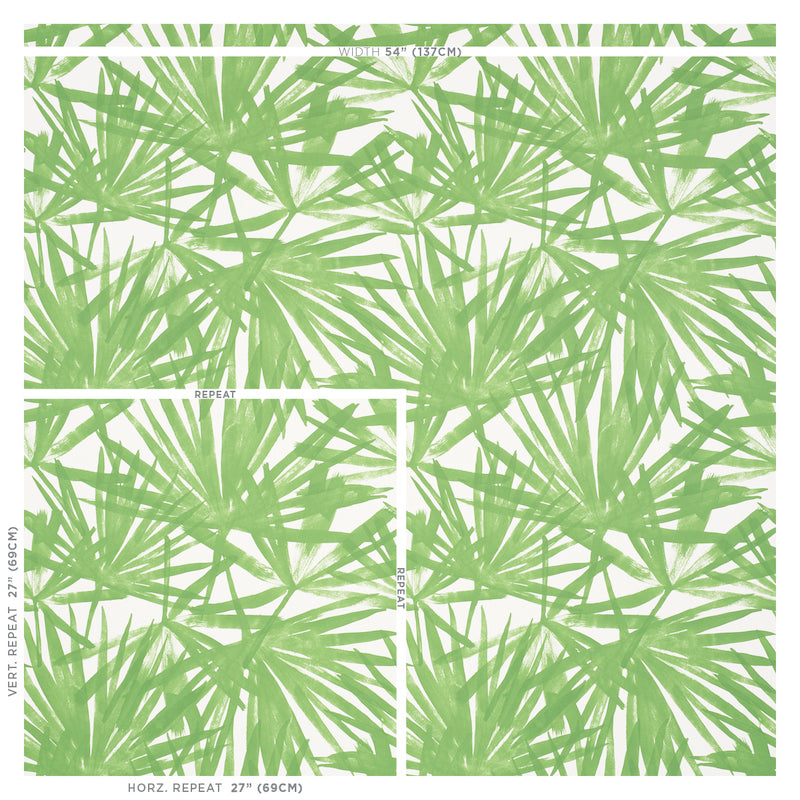 Schumacher Sunlit Palm Green Wallpaper 5010560