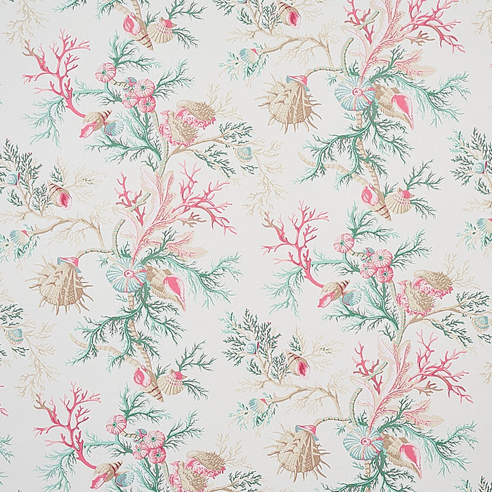 Schumacher Del Tesoro Pink & Aqua Wallpaper 5010651