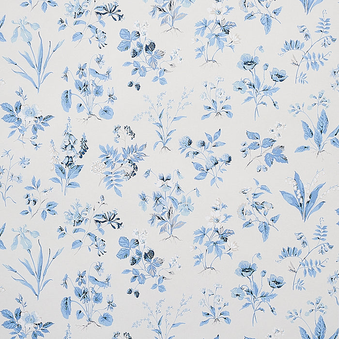 Schumacher Floreana Blue Wallpaper 5010681