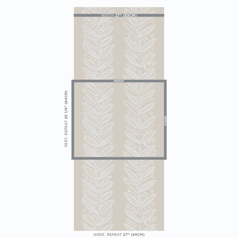 Schumacher Eland Natural Wallpaper 5010830