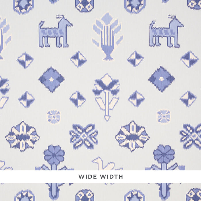 Schumacher Chuska Warp Print Blue Wallpaper 5010870