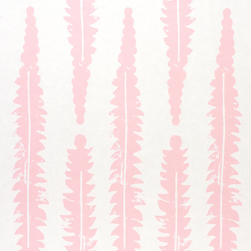 Schumacher Fern Pink Wallpaper 5011110