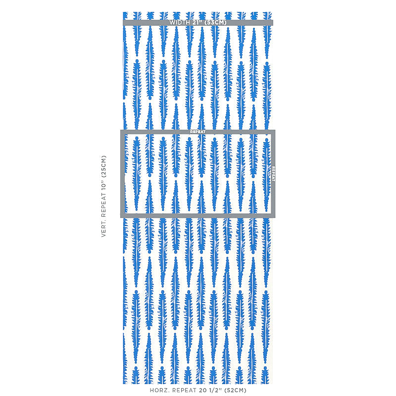 Schumacher Fern Blue Wallpaper 5011113