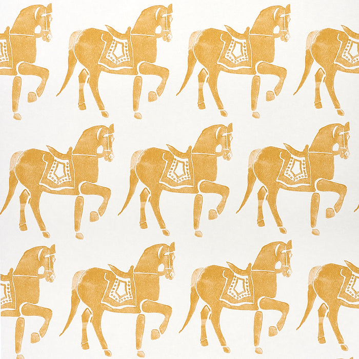 Schumacher Marwari Horse Mustard Wallpaper 5011131