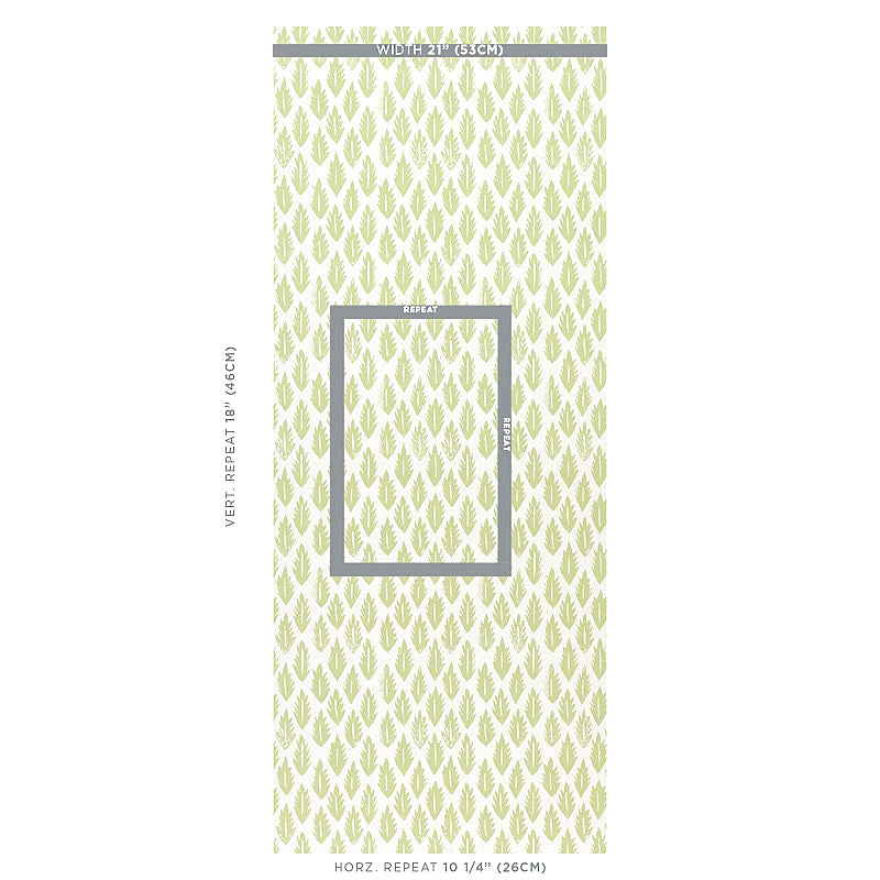 Schumacher Leaf Grass Green Wallpaper 5011150