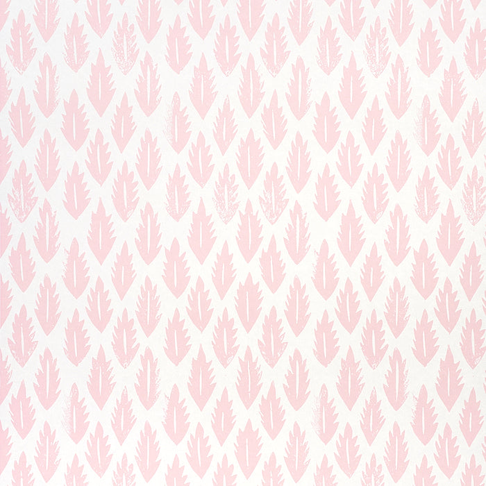 Schumacher Leaf Pink Wallpaper 5011151