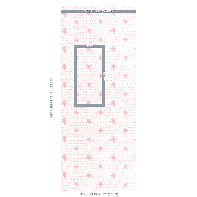 Schumacher Spot & Star Pink Wallpaper 5011172