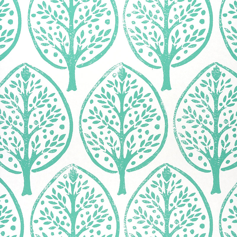 Schumacher Tree Seaglass Wallpaper 5011180