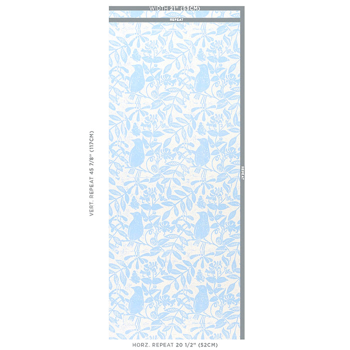 Schumacher Bird & Bee Sky Wallpaper 5011190