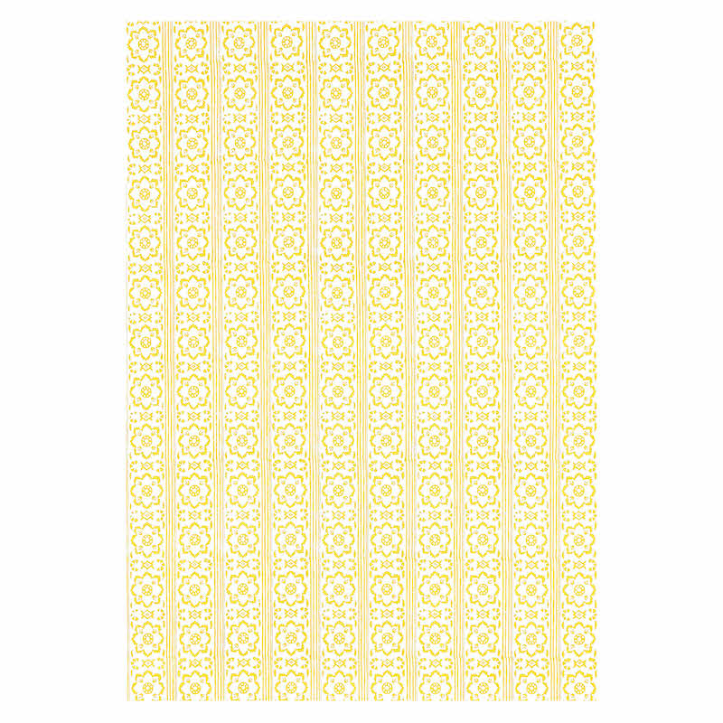 Schumacher Sunda Hand Blocked Print Yellow Wallpaper 5011222