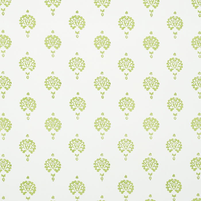 Schumacher Dahlia Hand Blocked Print Leaf Wallpaper 5011231