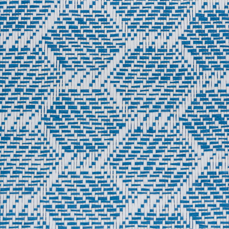 Schumacher Abaco Paperweave Blue Wallpaper 5011282