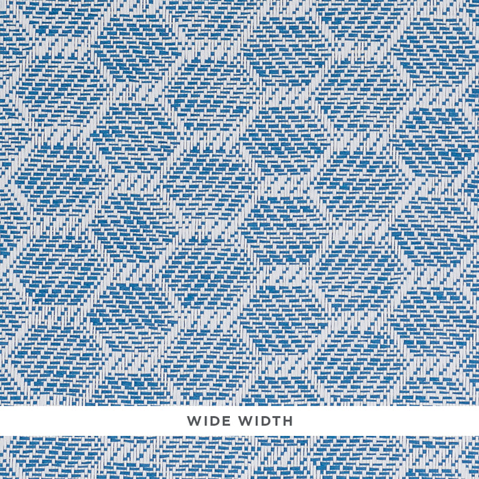 Schumacher Abaco Paperweave Blue Wallpaper 5011282