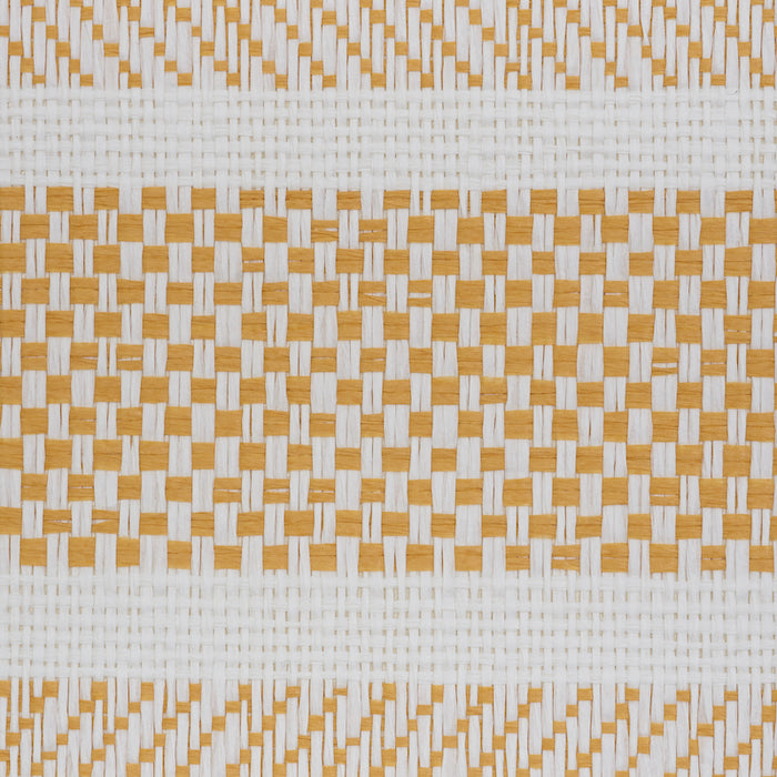 Schumacher Oxnard Paperweave Yellow Wallpaper 5011301