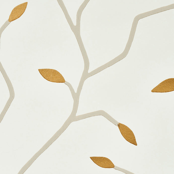 Schumacher Cymbeline Ivory & Gold Wallpaper 5011380