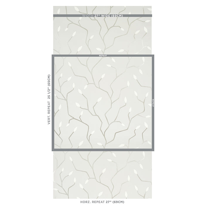 Schumacher Cymbeline Silver Wallpaper 5011381