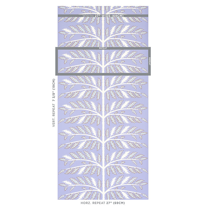 Schumacher Thistle Lavendar Wallpaper 5011431