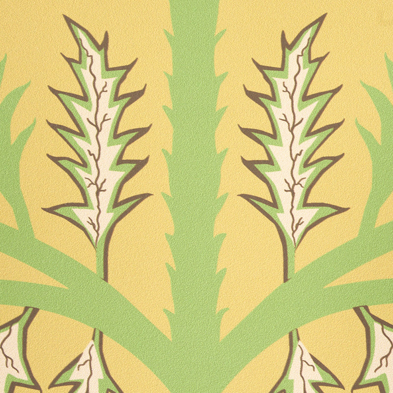 Schumacher Thistle Mustard Wallpaper 5011432