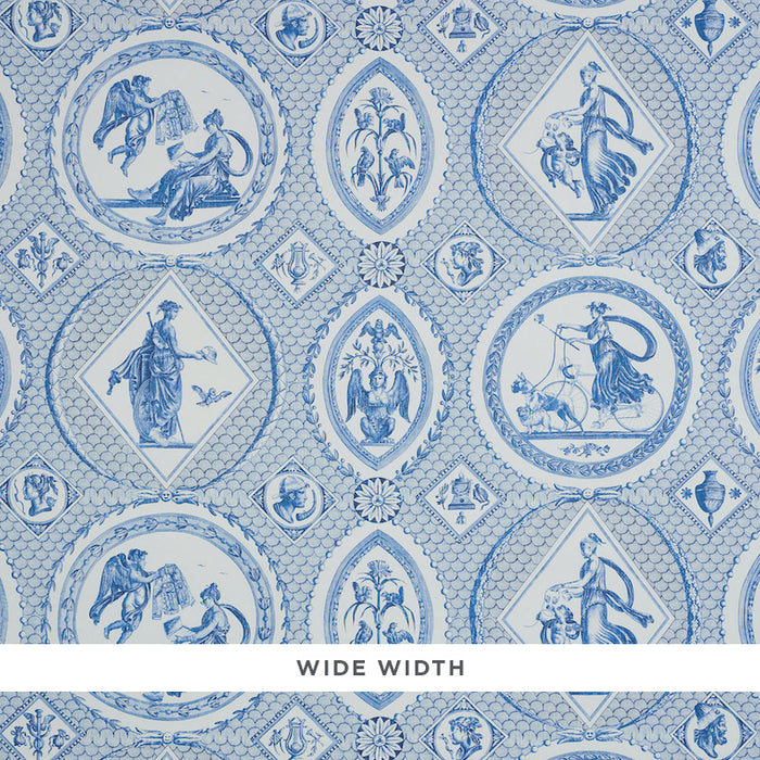 Schumacher Les Scenes Contemporaines Blue Wallpaper 5011490