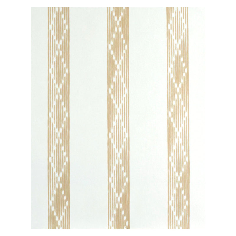 Schumacher Sequoia Stripe Camel Wallpaper 5011531