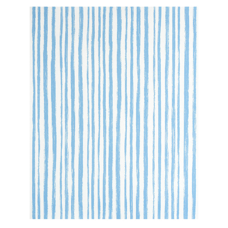 Schumacher Sketched Stripe Blue Wallpaper 5011541