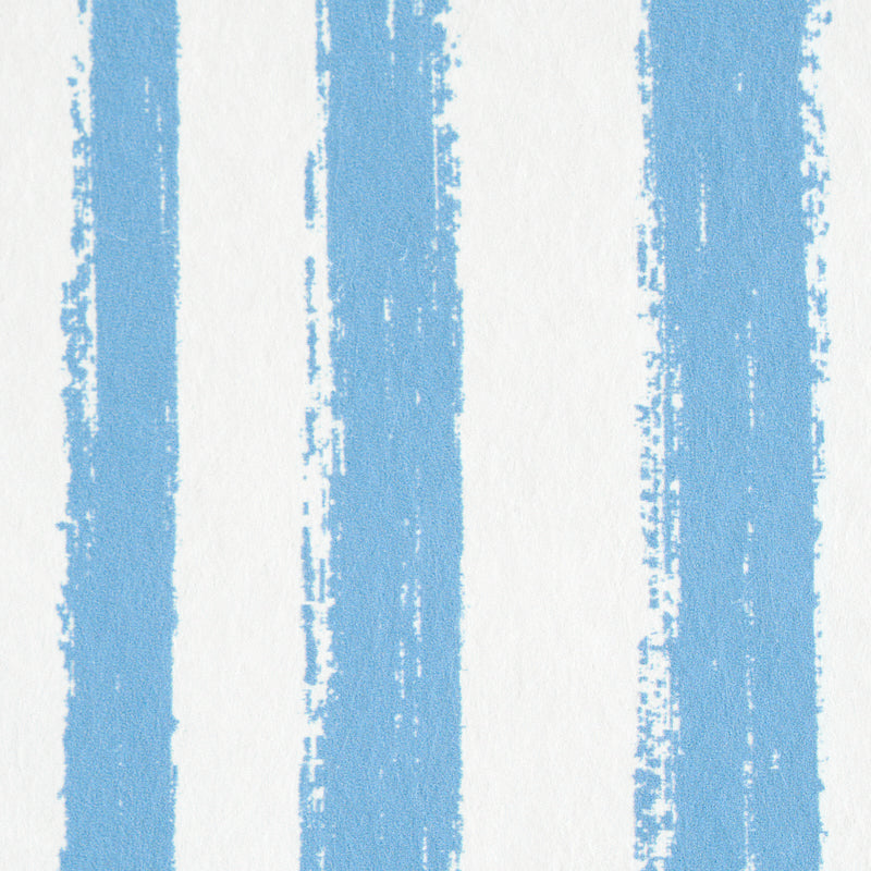 Schumacher Sketched Stripe Blue Wallpaper 5011541