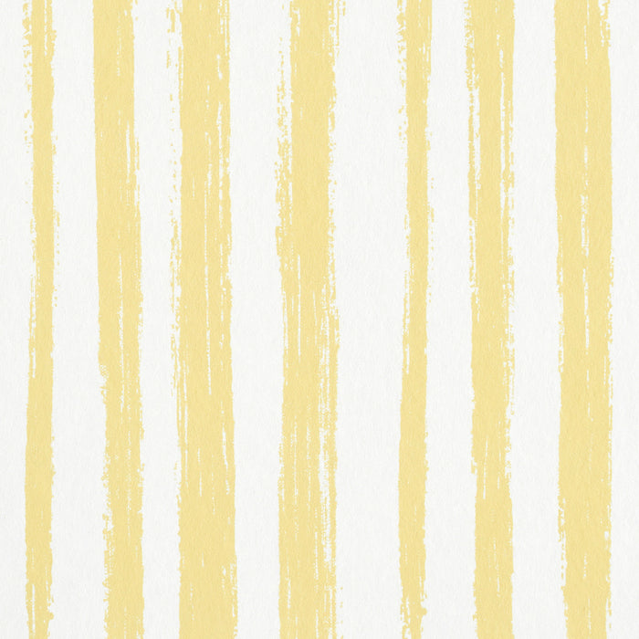 Schumacher Sketched Stripe Yellow Wallpaper 5011543