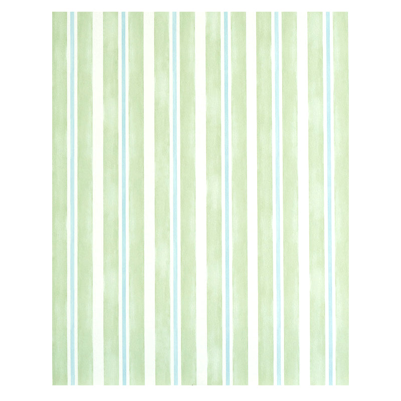 Schumacher Watercolor Stripe Leaf Wallpaper 5011570