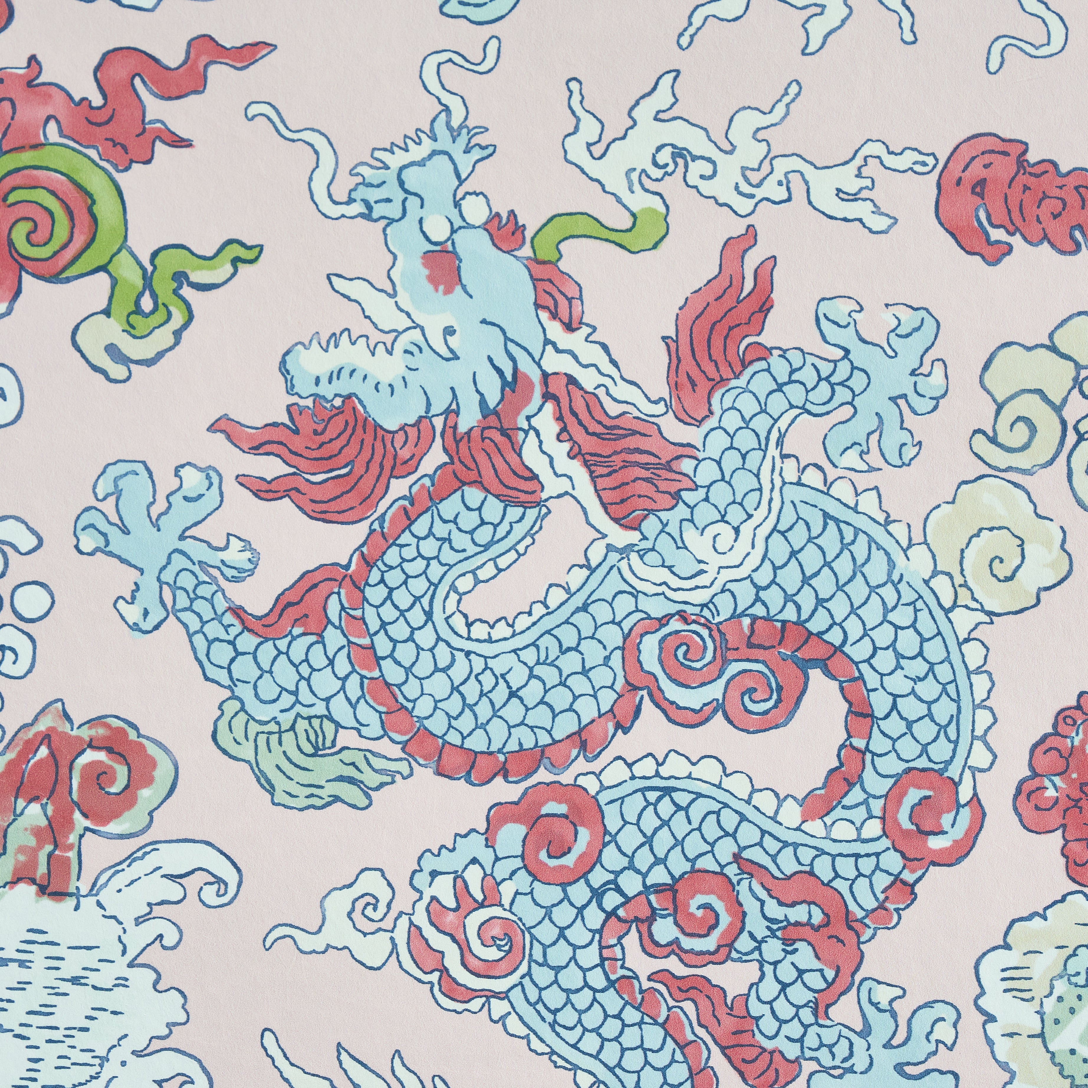 Schumacher Magic Mountain Dragon Blush Wallpaper 5011591