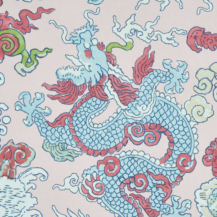 Schumacher Magic Mountain Dragon Blush Wallpaper 5011591