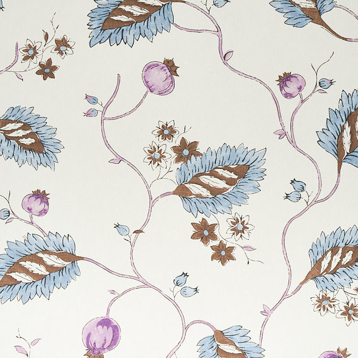 Schumacher Maryam Vine Sky & Plum Wallpaper 5011601