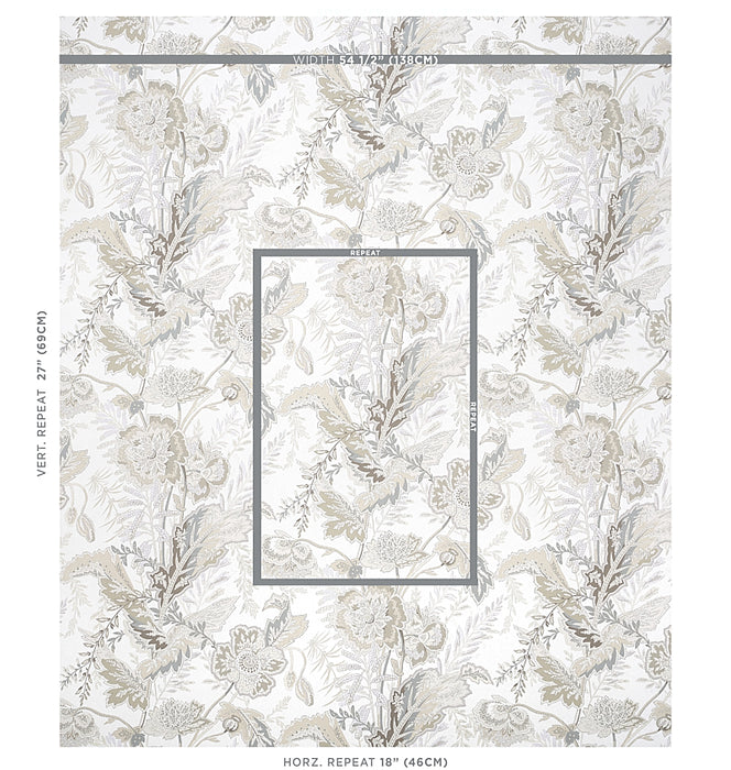 Schumacher Sandoway Vine Linen Wallpaper 5011610