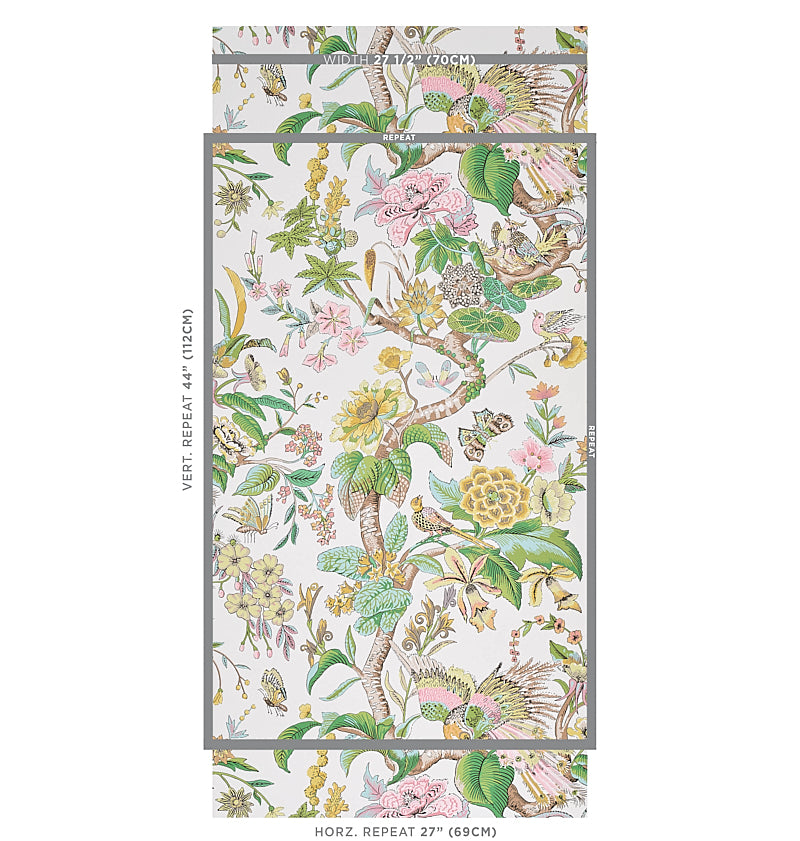 Schumacher Cranley Garden Pink Wallpaper 5011721