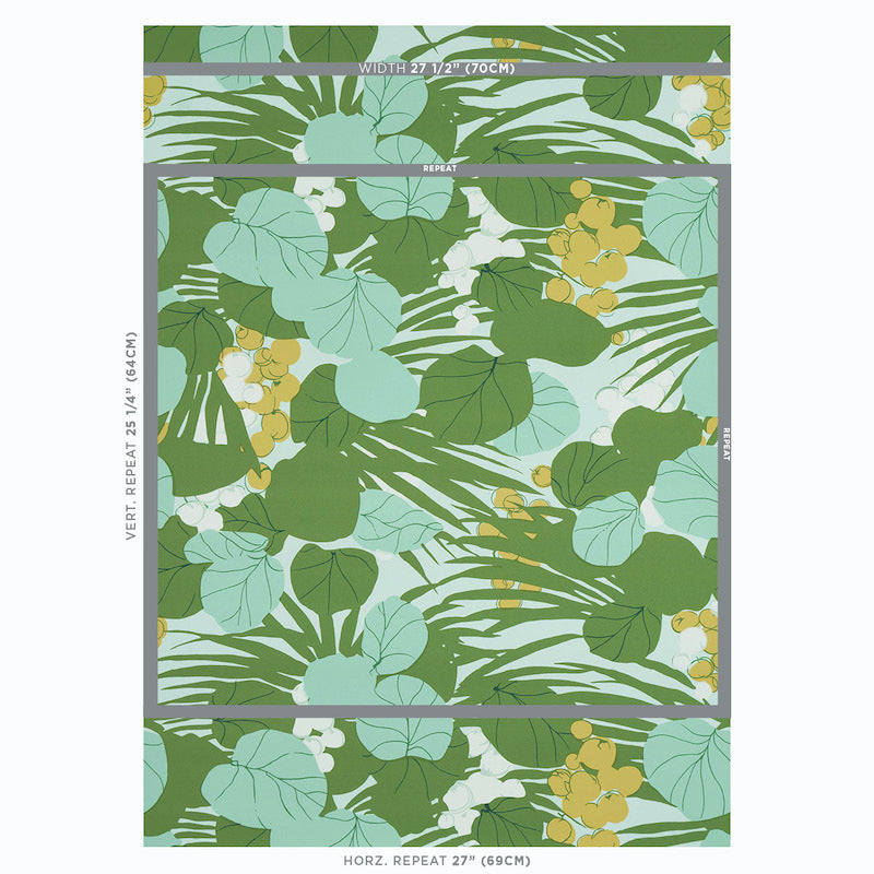 Schumacher Sea Grapes Palm Wallpaper 5011730