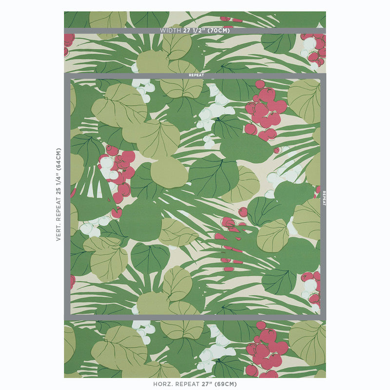 Schumacher Sea Grapes Tropical Wallpaper 5011731