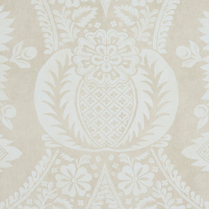 Schumacher Villandry Damask Print Neutral Wallpaper 5011751