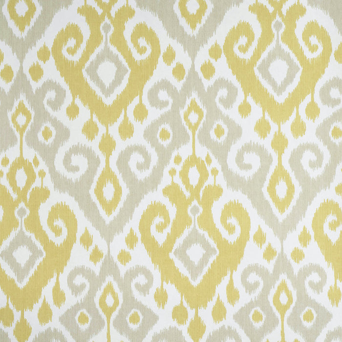 Schumacher Dedra Damask Yellow & Stone Wallpaper 5011761