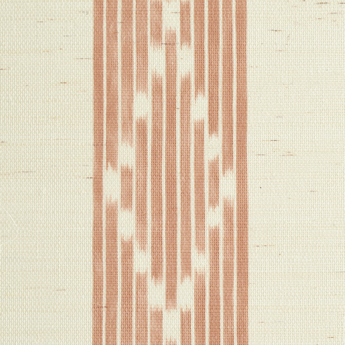 Schumacher Sequoia Stripe Sisal Russet Wallpaper 5011810