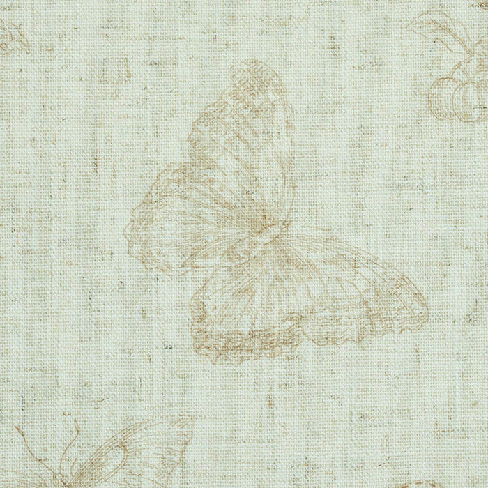 Schumacher Baudin Butterfly Linen Natural Wallpaper 5011832